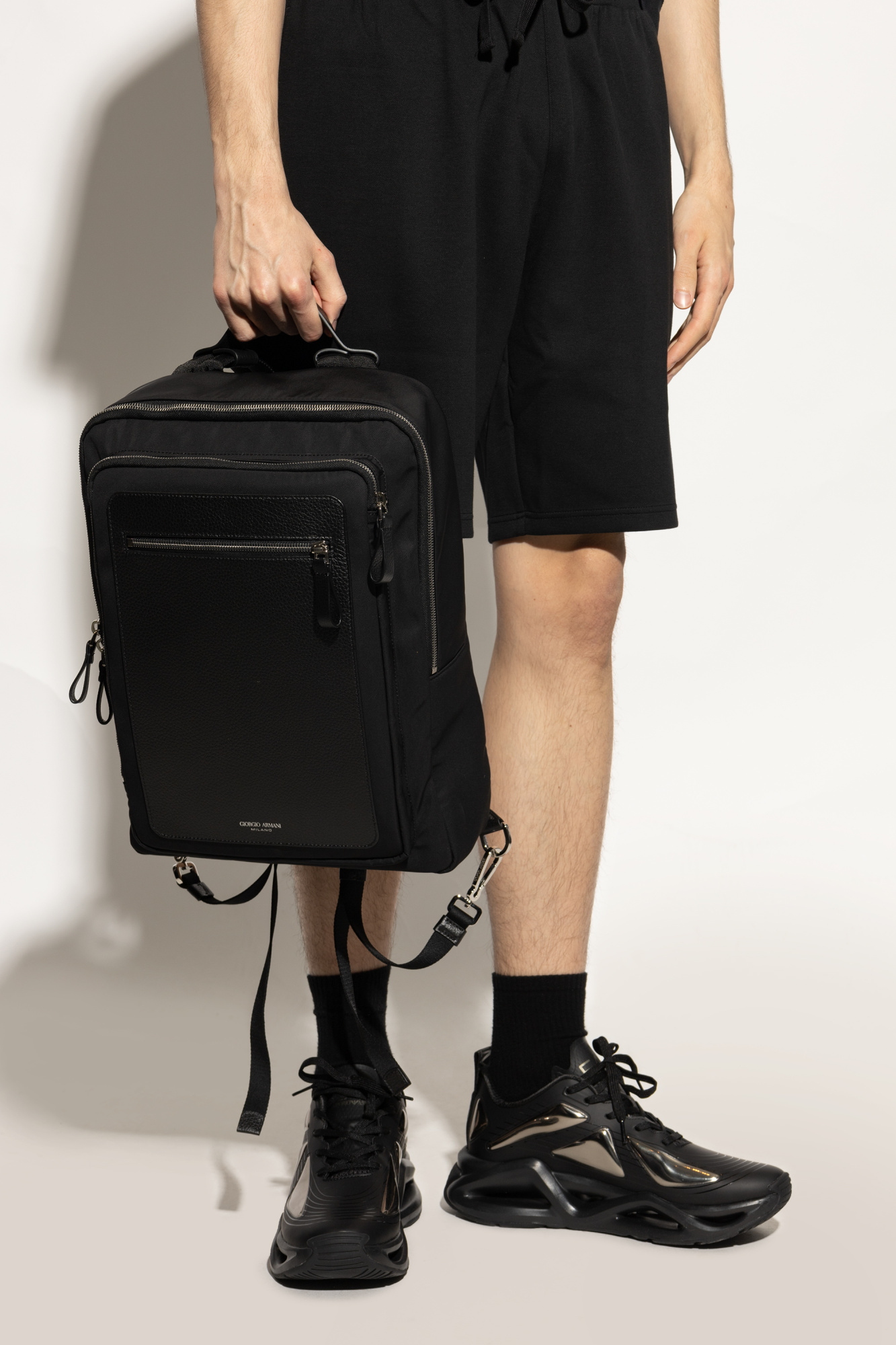 Giorgio Armani Backpack with printed logo | Men's Bags | Vitkac